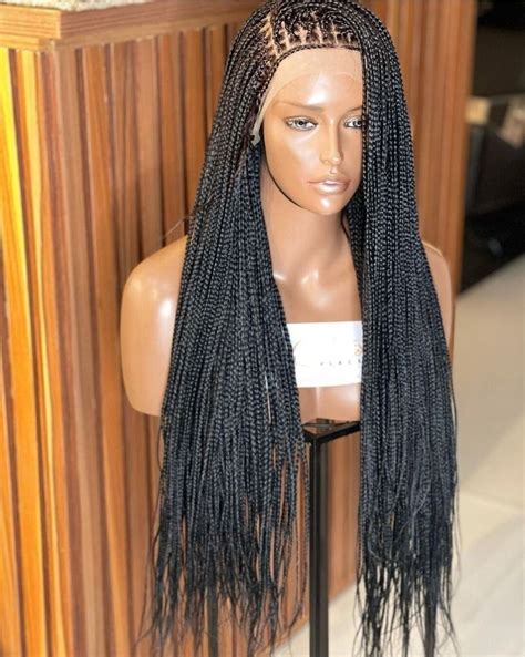 Front Lace Box Braided Wig Ombre Wig Passion Twists Wig Faux Locs Wig