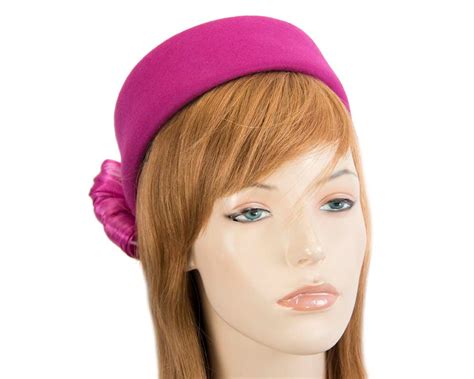 Fuchsia Jackie Onassis Style Felt Beret By Fillies Collection Online In