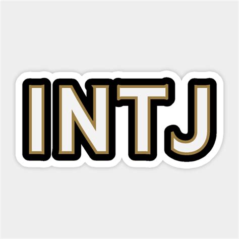 Myers Briggs Typography Intj Intj Sticker Teepublic