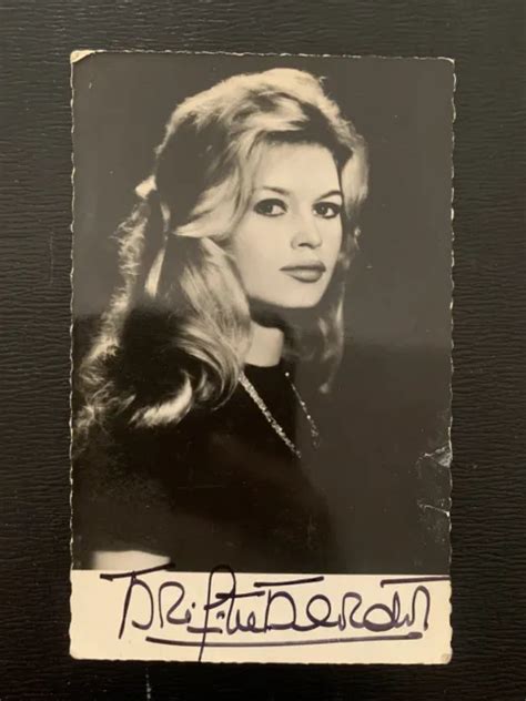 Autographe Original De Brigitte Bardot D Dicace Photo Carte Signed