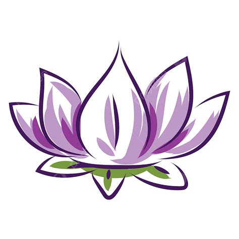 Simple Lotus Clipart Vector Simple Purple Lotus Vector Illustration On