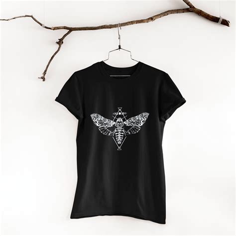 Death Moth T Shirt Skull Moth Tee Goth Clothing Gothic Etsy
