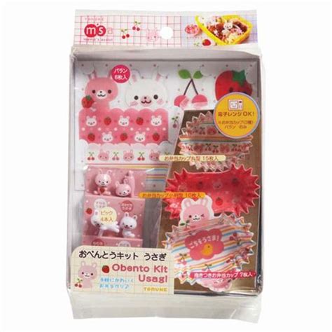 kawaii rabbit strawberry bento accessories kit for Bento Box - modeS4u