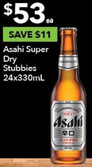 Asahi Super Dry Stubbies 24x330ml Offer At Ritchies