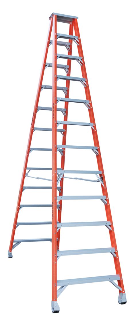 Indalex Pro Series Fibreglass Double Sided Step Ladders 16ft 4.8m