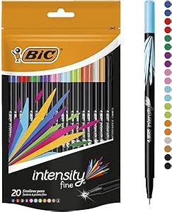 BIC Ecriture Intensity Stylos Feutres Pointe Fine 0 8 Mm Couleurs