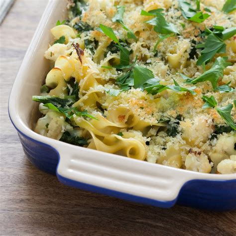 Recipe: Creamy Kale & Cauliflower Casserole with Horseradish-Spiced Béchamel - Blue Apron