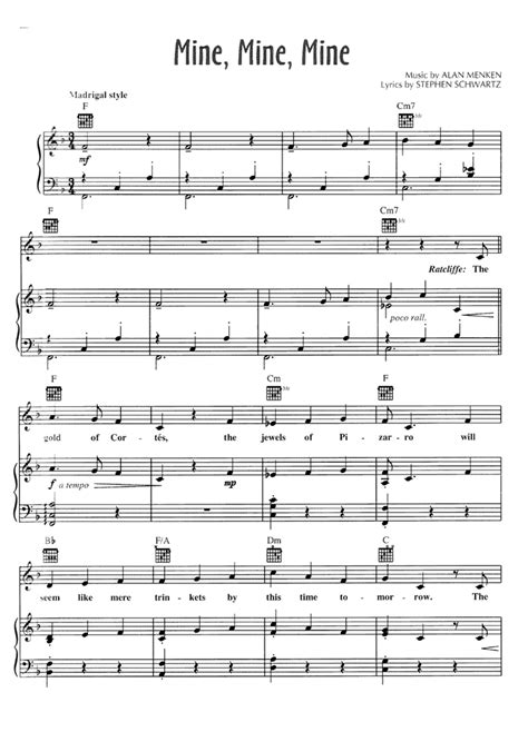 Mine Mine Mine Piano Sheet Music Easy Sheet Music