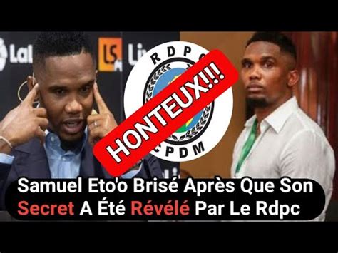 Vers Une Tutelle De La Fecafoot Samuel Eto o brisé après que son