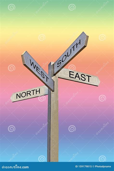 North South East West Sign Public Arrows Direction Point Compass Path