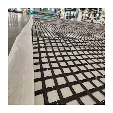 China Ground Reinforcement Fiberglass Polyester Grid With Nonwoven