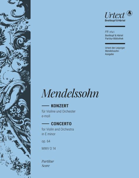 MENDELSSOHN Violin Concerto In E Minor Op 64 Per Violino E Pianoforte