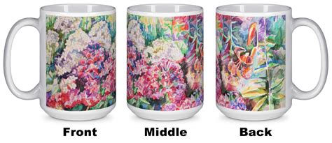 Custom Watercolor Floral 15 Oz Coffee Mug White Youcustomizeit