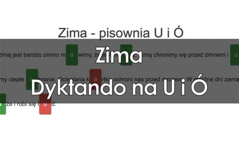 Dyktanda Online Do Pobrania I Ods Uchu Na U I Rozwi Pobierz