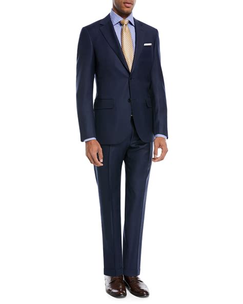 Brioni Men S Brunico Solid Two Piece Suit Neiman Marcus