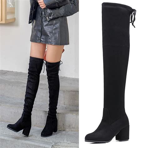 Venta Botas Negras Altas Con Plataforma En Stock