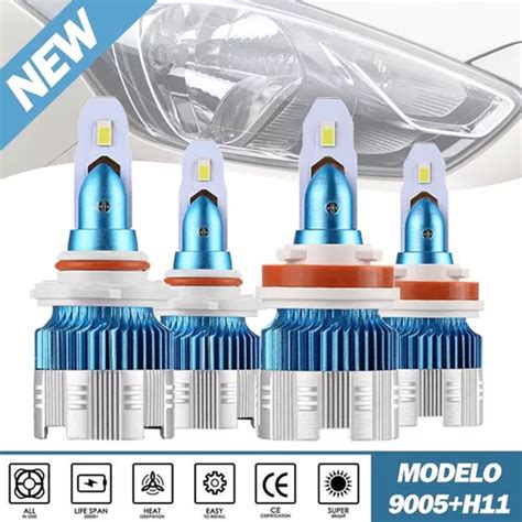 Kit De Faros Led Auto 16000lm 120w For Ford Csp Chips Cuotas sin interés