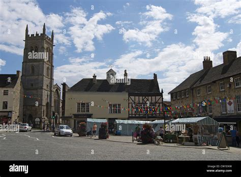 Market Stalls In Red Lion Square Stamford South Kesteven District Of