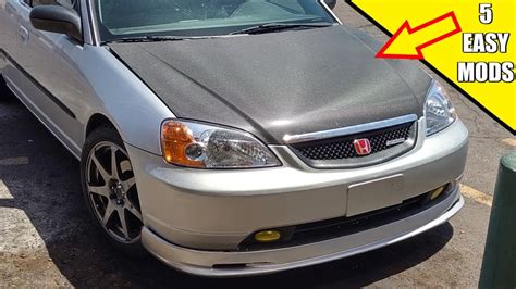 5 EASY MODS For The 7TH GEN 2002 Honda Civic LX YouTube