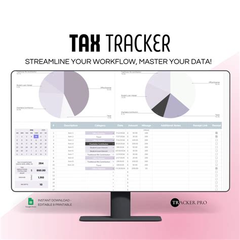 Tax Deduction Tracker Excel Spreadsheet Editable Tax Deductions List