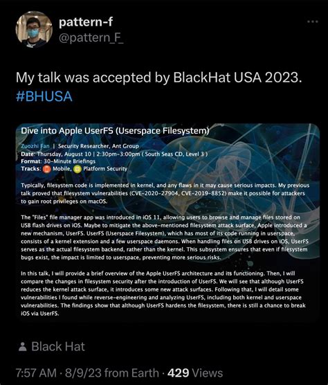 Security Researcher Pattern F To Talk At Blackhat Usa Security