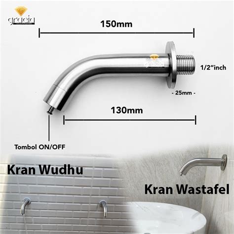 Jual Kran Wudhu Kran Washtafel On Off Sus Full Stainless Steel