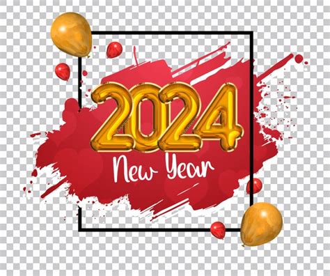 New Year With Yellow Balloon With Black Line Png Images Yellow