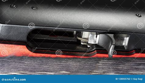 Gun Charging Handle Stock Photo Image Of Gray Laminated 128055762