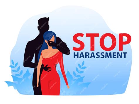 Premium Vector Woman With Stop Harassment And Abuse No Sexual Violence Concept Vector Illustration