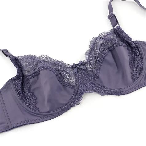 Womens Plus Medium Stretch Semi Sheer Sexy Bra Plus Size Temu