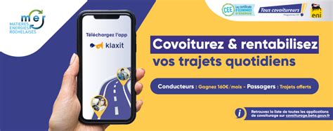 L Association MER vous présente l application Klaxit la solution de