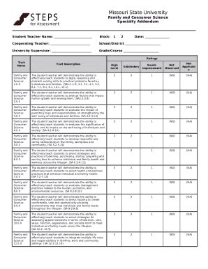 Teacher Candidate Ination Education Missouristate Doc Template