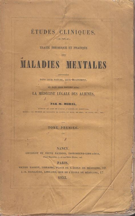 Études cliniques traité théorique et pratique des maladies mentales