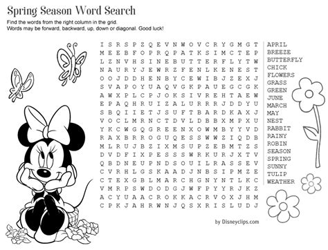 Disney Kids Word Search Printable
