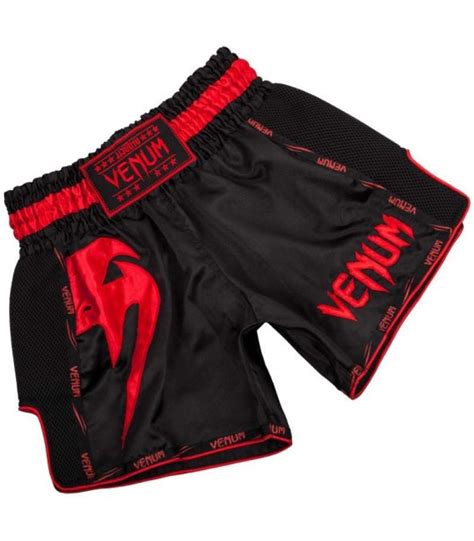 Venum Muay Thai Spodenki Model Giant Czarno Czerwone Sklep Venum HIT