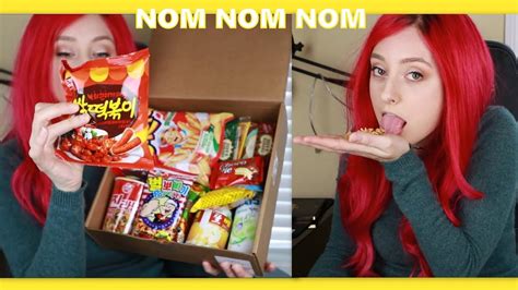 Asmr Unboxing And Tasting Korean Snacks Mukbang Crunchy Noises Youtube