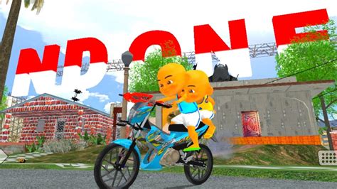 Upin Ipin Pergi Ke Menara Pakai Motor Suzuki Biru Kerenn