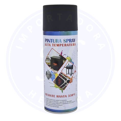 Pintura Spray Negro Alta Temperatura Ml Herrera