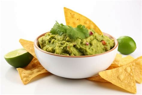 Guacamole nachos bowl. Generate Ai