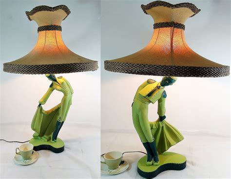 Mid Century Kitsch Matador Lamps Huge Plaster Male And Female Etsy