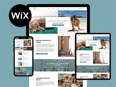 Premium Wix Travel Agent Template Luxury Website Design Wix Theme For