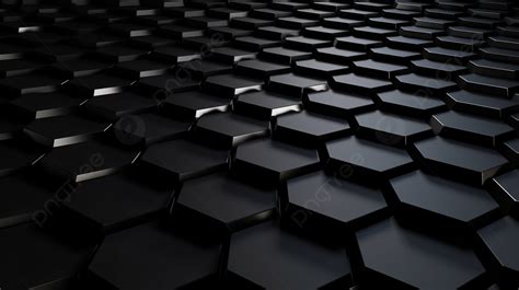 Fondo De Tecnología Negra Hexagonal Una Imagen Abstracta Renderizada En