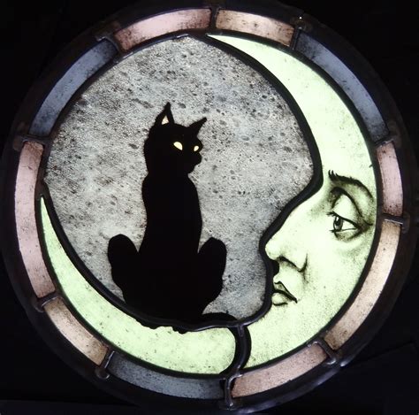 Custom Cat And Moon Stained Glass By Haeuser Heil Studios CustomMade