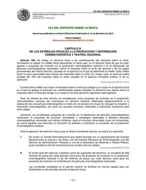 Ley Del Isr 2019 Pdf Derecho Y Leyes Udocz