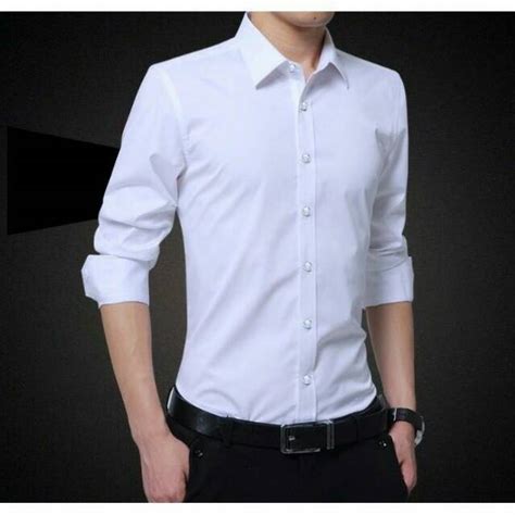 Jual Kemeja Pria SLIM FIT Lengan Panjang Polos JUSMAN Shopee Indonesia