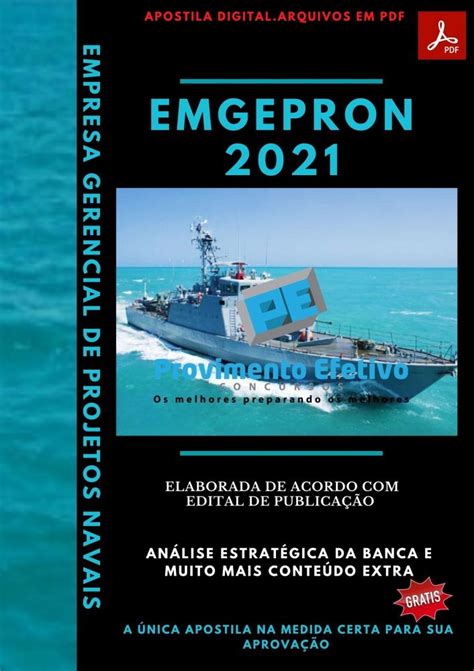 Provimento Efetivo Concursos Apostila Concurso EMGEPRON 2021