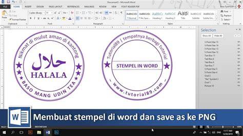 Mudahnya Membuat Stempel Di Word Dan Save As Ke PNG Tutorial89 YouTube