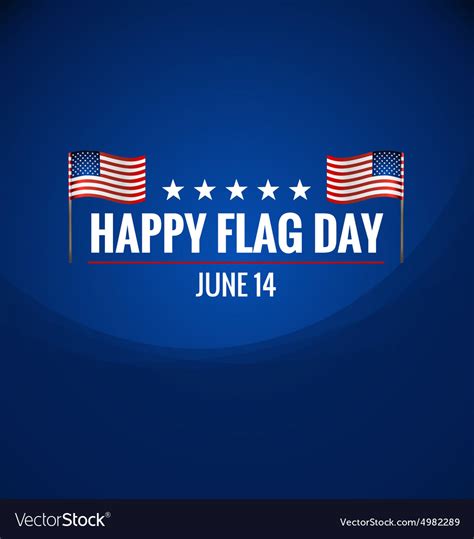 American flag day 14 of june flag day Royalty Free Vector