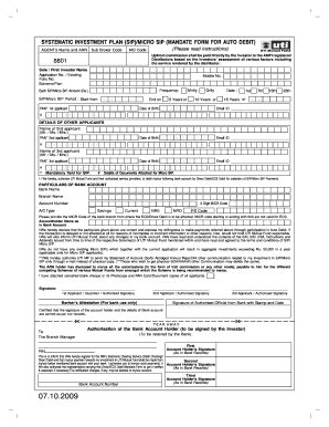 Fillable Online Systematic Investment Plan Sip Micro Sip Naina