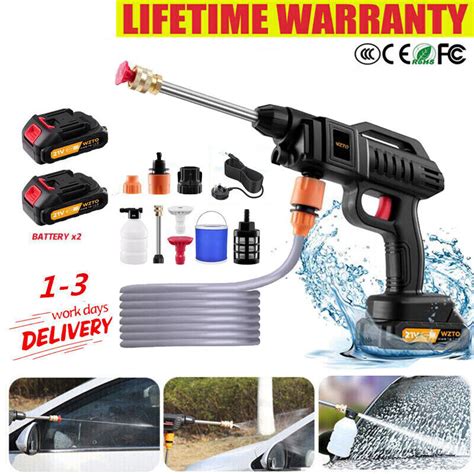 Battery Portable Cordless Car High Pressure Washer Jet Water Wash